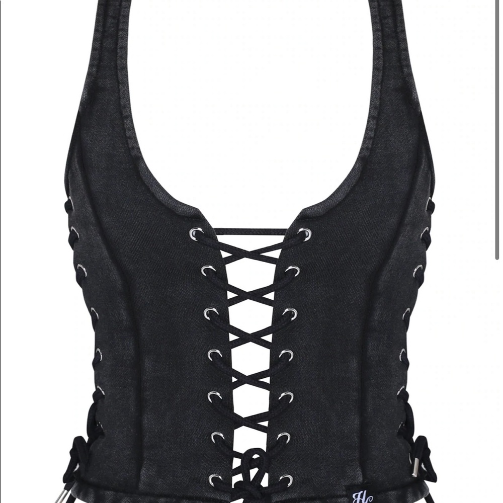 Wynn lace up crop top